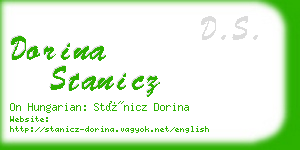dorina stanicz business card